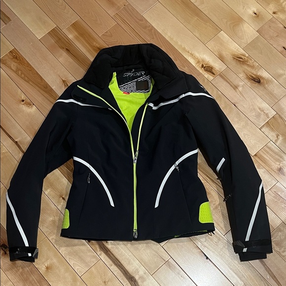 Spyder Jackets & Blazers - Spyder Women’s Ski Jacket – Black & Neon Green